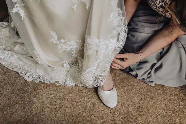 ivory shoes with white dress