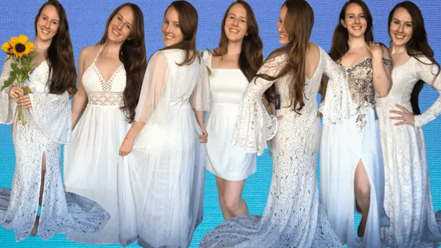 I Tried on 6 Affordable Wedding Dresses From Online Shops [Lulus